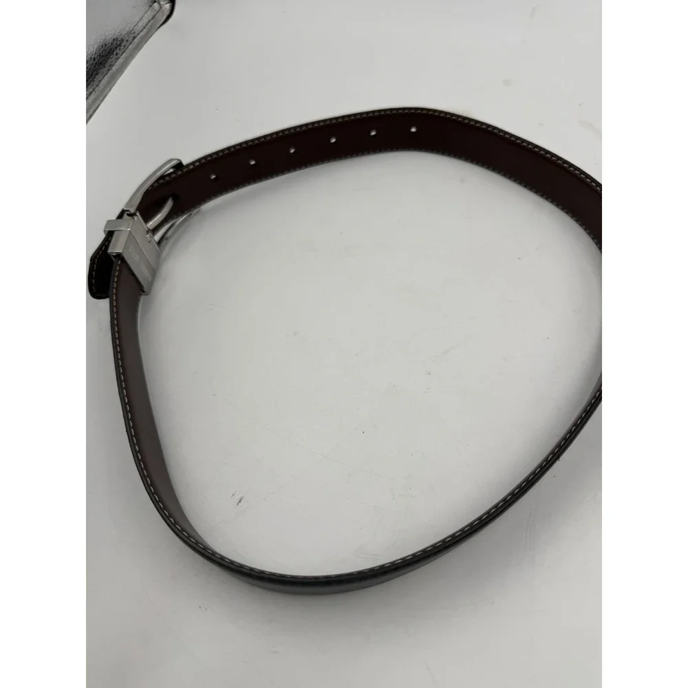 Steve Madden Men's Solid Brown/Black Dress Belt 26-28